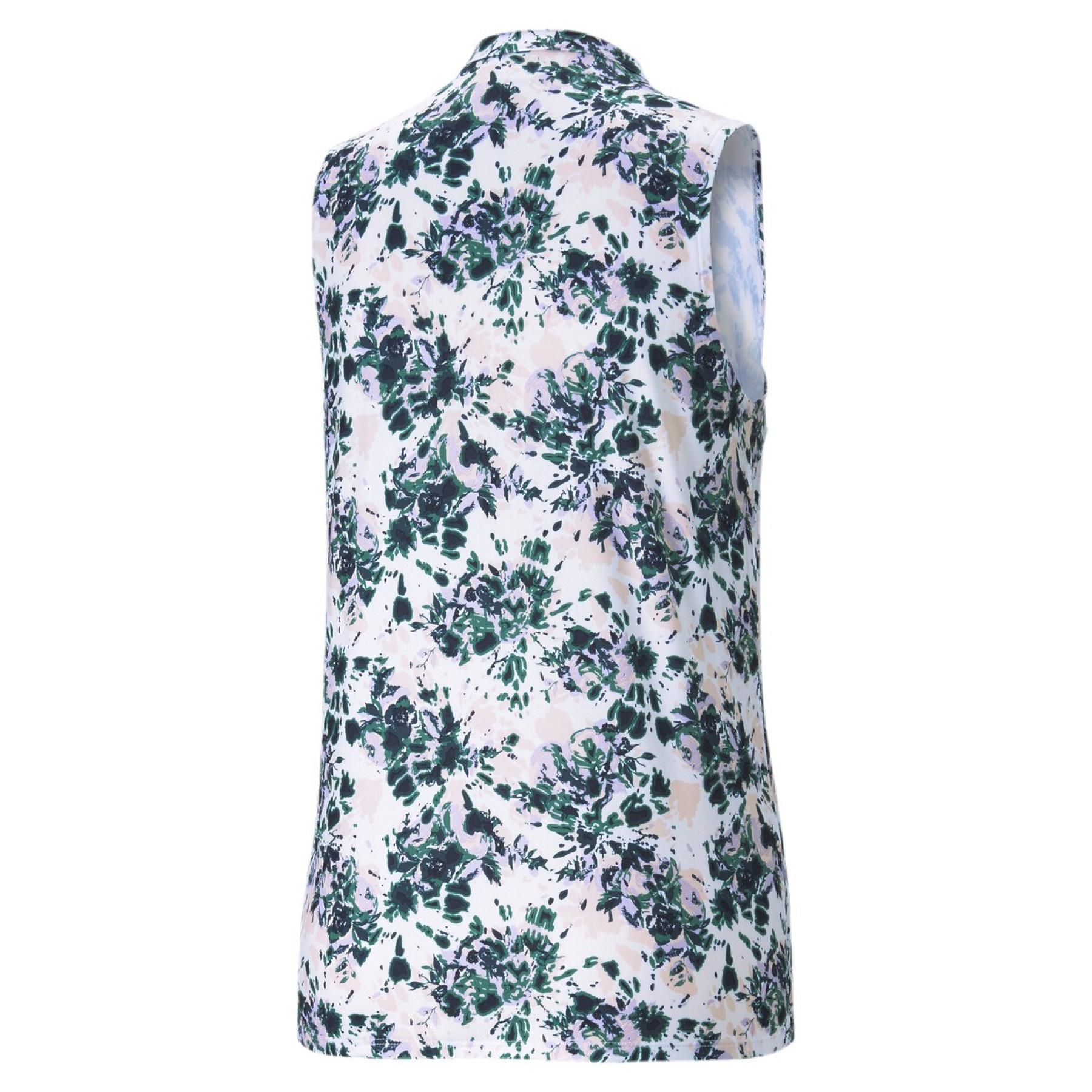 Camisa pólo feminina Puma Cloudspun Floral Tie Dye SL