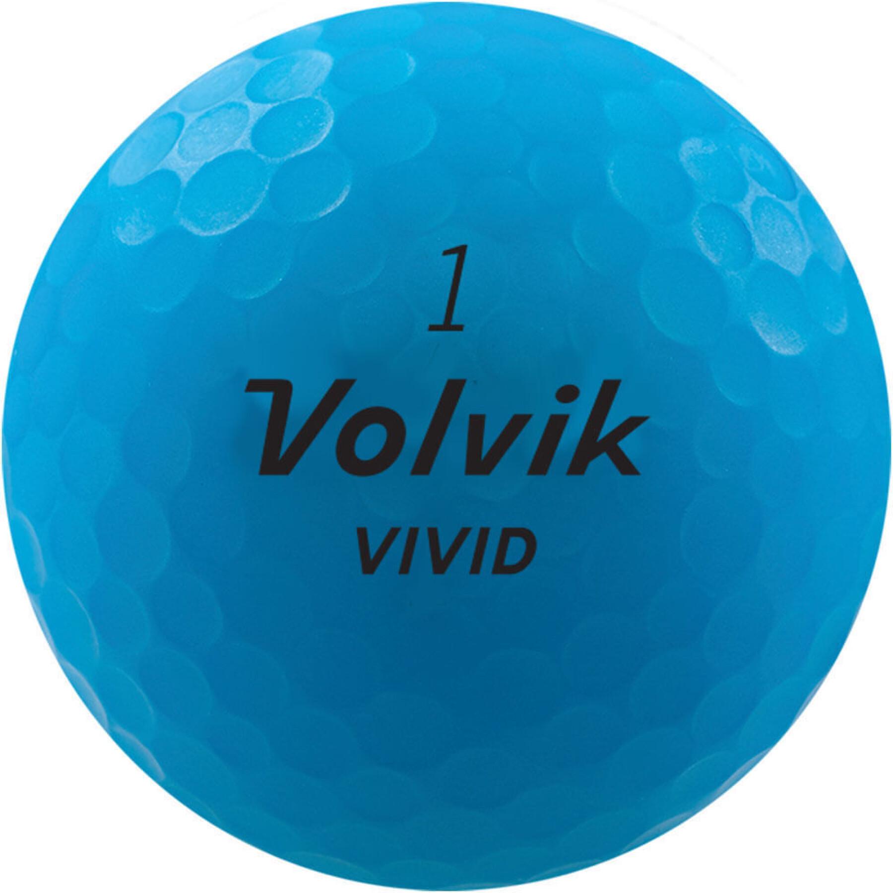 Pacote de 12 bolas de golfe Volvik Vivid