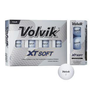 Pacote de 12 bolas de golfe Volvik XT Soft blanche